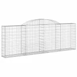 6 db íves horganyzott vas gabion kosár 300 x 30 x 100/120 cm