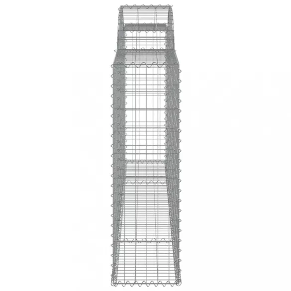 6 db íves horganyzott vas gabion kosár 300 x 30 x 100/120 cm