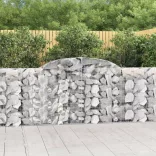 8 db íves horganyzott vas gabion kosár 300 x 30 x 100/120 cm