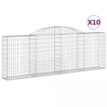 10 db íves horganyzott vas gabion kosár 300 x 30 x 100/120 cm