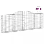 11 db íves horganyzott vas gabion kosár 300 x 30 x 100/120 cm