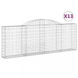 13 db íves horganyzott vas gabion kosár 300 x 30 x 100/120 cm