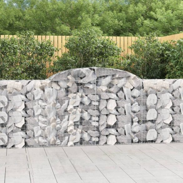 15 db íves horganyzott vas gabion kosár 300 x 30 x 100/120 cm