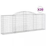 20 db íves horganyzott vas gabion kosár 300 x 30 x 100/120 cm