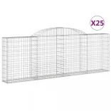 25 db íves horganyzott vas gabion kosár 300 x 30 x 100/120 cm