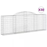 30 db íves horganyzott vas gabion kosár 300 x 30 x 100/120 cm
