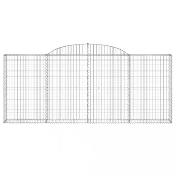 3 db íves horganyzott vas gabion kosár 300x30x120/140 cm