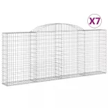 7 db íves horganyzott vas gabion kosár 300x30x120/140 cm
