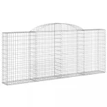 7 db íves horganyzott vas gabion kosár 300x30x120/140 cm