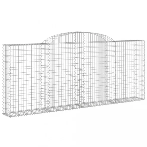 8 db íves horganyzott vas gabion kosár 300x30x120/140 cm
