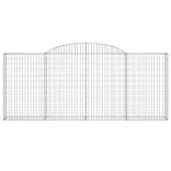 8 db íves horganyzott vas gabion kosár 300x30x120/140 cm