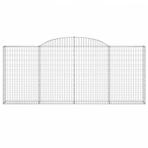 9 db íves horganyzott vas gabion kosár 300x30x120/140 cm