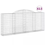 13 db íves horganyzott vas gabion kosár 300x30x120/140 cm