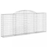 15 db íves horganyzott vas gabion kosár 300x30x120/140 cm