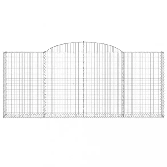 15 db íves horganyzott vas gabion kosár 300x30x120/140 cm