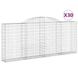 30 db íves horganyzott vas gabion kosár 300x30x120/140 cm