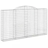 2 db íves horganyzott vas gabion kosár 300x30x160/180 cm