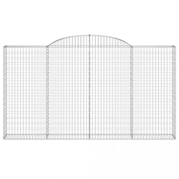 2 db íves horganyzott vas gabion kosár 300x30x160/180 cm