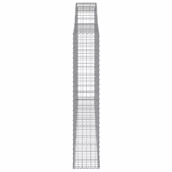 2 db íves horganyzott vas gabion kosár 300x30x160/180 cm