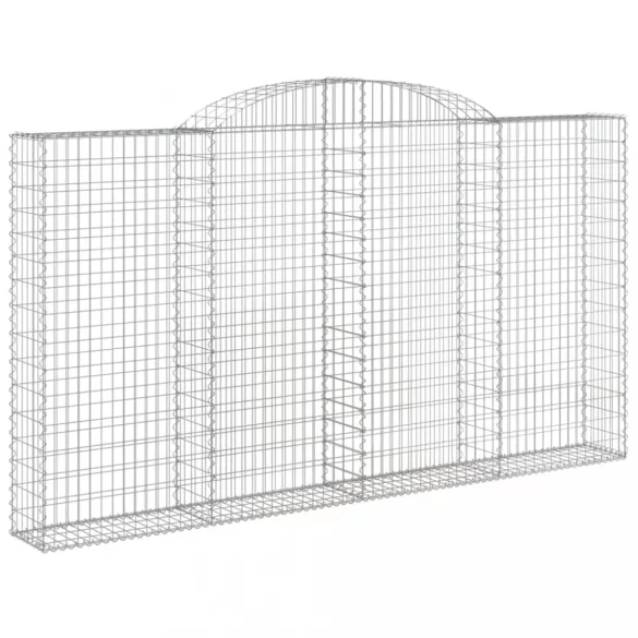 3 db íves horganyzott vas gabion kosár 300x30x160/180 cm