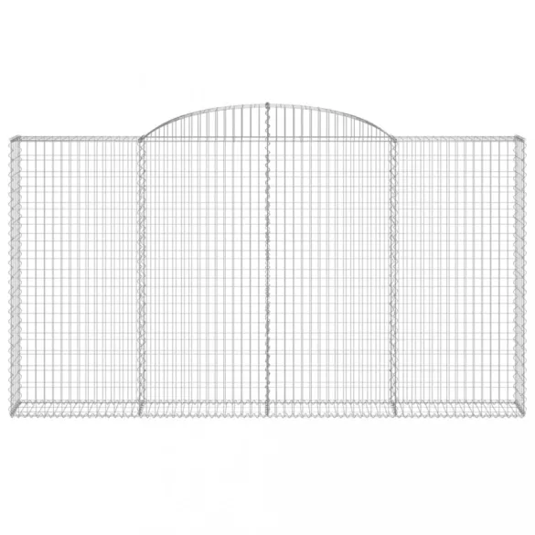 3 db íves horganyzott vas gabion kosár 300x30x160/180 cm