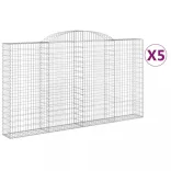 5 db íves horganyzott vas gabion kosár 300x30x160/180 cm