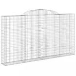 5 db íves horganyzott vas gabion kosár 300x30x160/180 cm