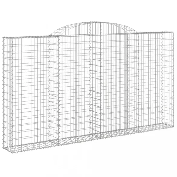 5 db íves horganyzott vas gabion kosár 300x30x160/180 cm