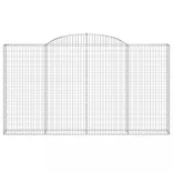 5 db íves horganyzott vas gabion kosár 300x30x160/180 cm