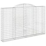 2 db íves horganyzott vas gabion kosár 300x30x180/200 cm