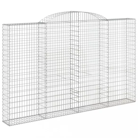 2 db íves horganyzott vas gabion kosár 300x30x180/200 cm