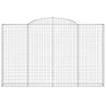 2 db íves horganyzott vas gabion kosár 300x30x180/200 cm