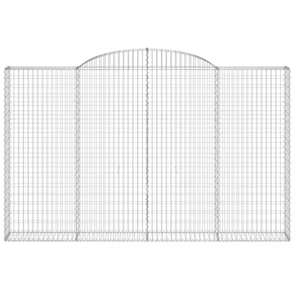 2 db íves horganyzott vas gabion kosár 300x30x180/200 cm