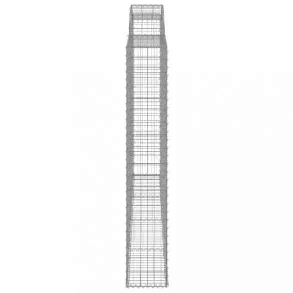 2 db íves horganyzott vas gabion kosár 300x30x180/200 cm