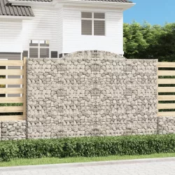   2 db íves horganyzott vas gabion kosár 300 x 30 x 200/220 cm