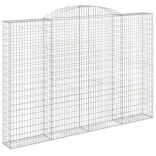 2 db íves horganyzott vas gabion kosár 300 x 30 x 200/220 cm