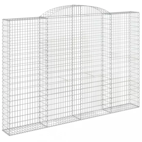2 db íves horganyzott vas gabion kosár 300 x 30 x 200/220 cm