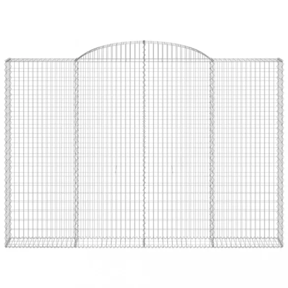 2 db íves horganyzott vas gabion kosár 300 x 30 x 200/220 cm