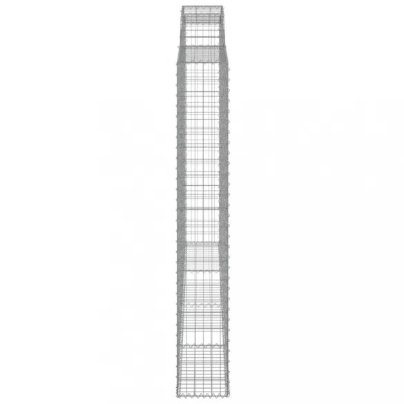 2 db íves horganyzott vas gabion kosár 300 x 30 x 200/220 cm