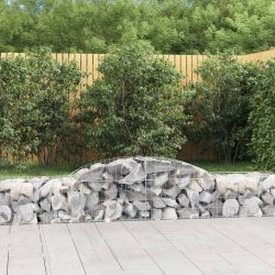 2 db íves horganyzott vas gabion kosár 300x50x40/60 cm