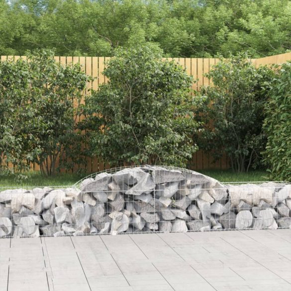 4 db íves horganyzott vas gabion kosár 300x50x40/60 cm