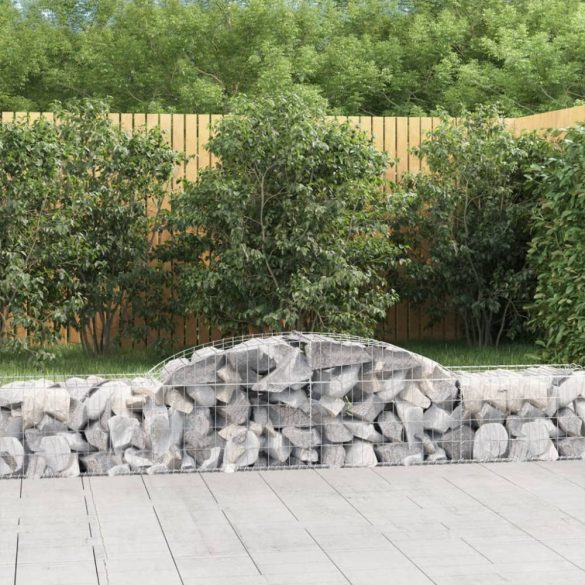 5 db íves horganyzott vas gabion kosár 300x50x40/60 cm