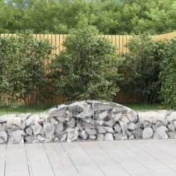 6 db íves horganyzott vas gabion kosár 300x50x40/60 cm