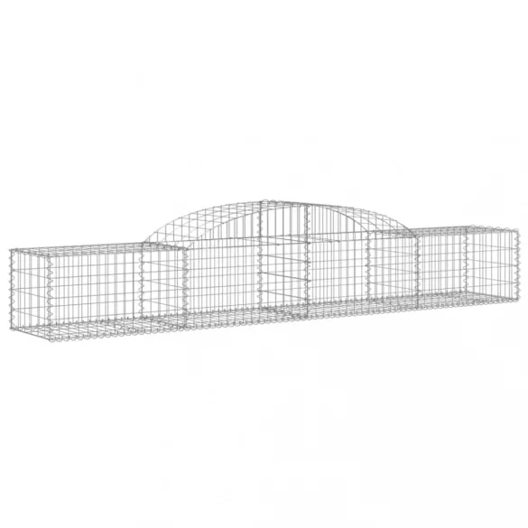 8 db íves horganyzott vas gabion kosár 300x50x40/60 cm