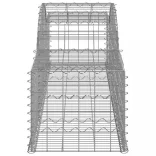 8 db íves horganyzott vas gabion kosár 300x50x40/60 cm