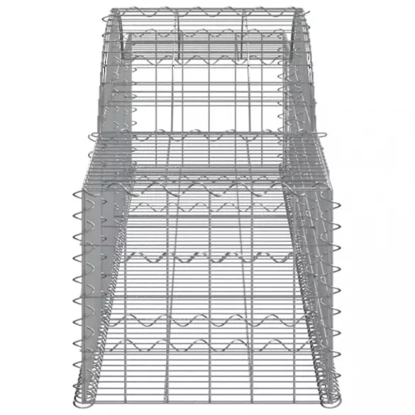 8 db íves horganyzott vas gabion kosár 300x50x40/60 cm