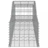 10 db íves horganyzott vas gabion kosár 300x50x40/60 cm