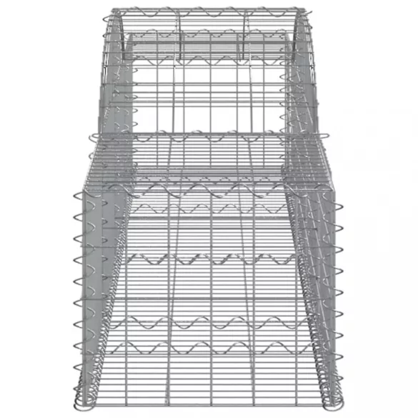 15 db íves horganyzott vas gabion kosár 300x50x40/60 cm
