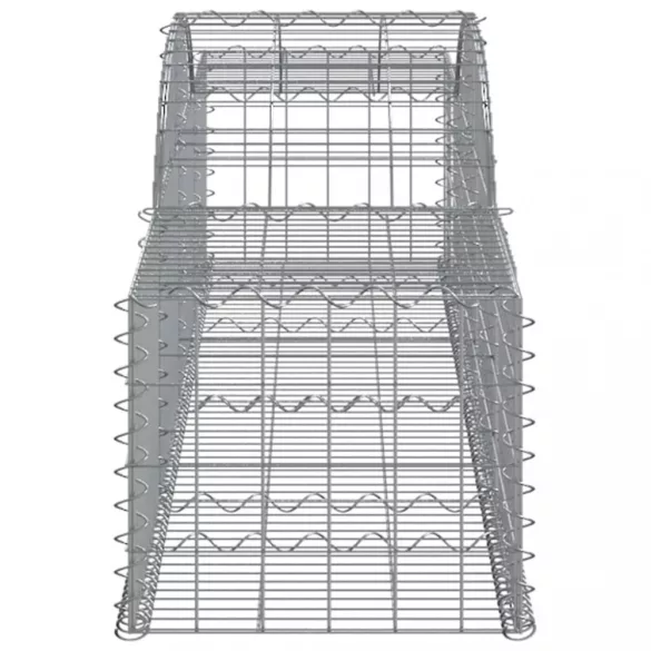 17 db íves horganyzott vas gabion kosár 300x50x40/60 cm