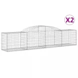 2 db íves horganyzott vas gabion kosár 300x50x60/80 cm